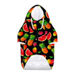 Mix Fruit Pineapple Pattern Print Dog Zip Up Hoodie