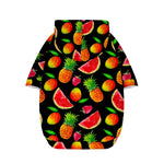 Mix Fruit Pineapple Pattern Print Dog Zip Up Hoodie