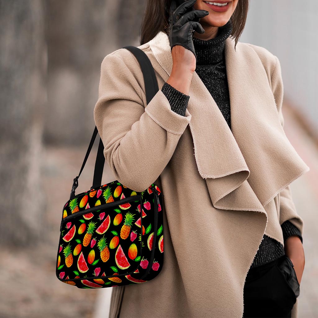 Mix Fruit Pineapple Pattern Print Double Strap Bible Bag