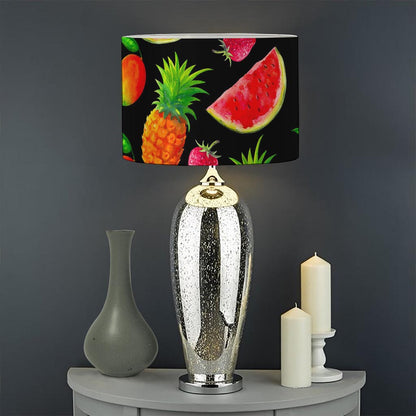 Mix Fruit Pineapple Pattern Print Drum Lamp Shade