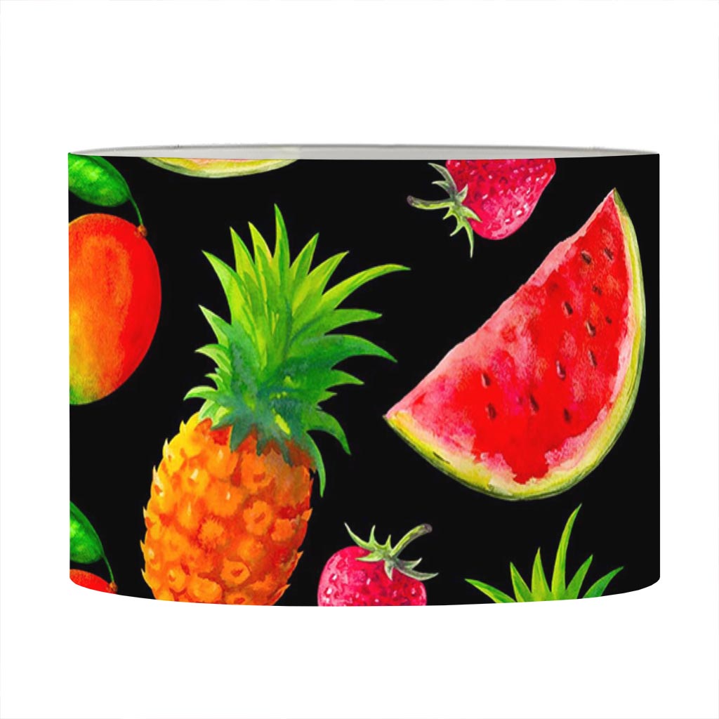 Mix Fruit Pineapple Pattern Print Drum Lamp Shade