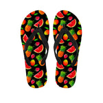 Mix Fruit Pineapple Pattern Print Flip Flops