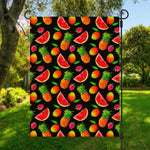 Mix Fruit Pineapple Pattern Print Garden Flag