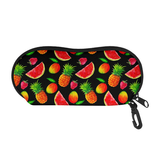 Mix Fruit Pineapple Pattern Print Glasses Case