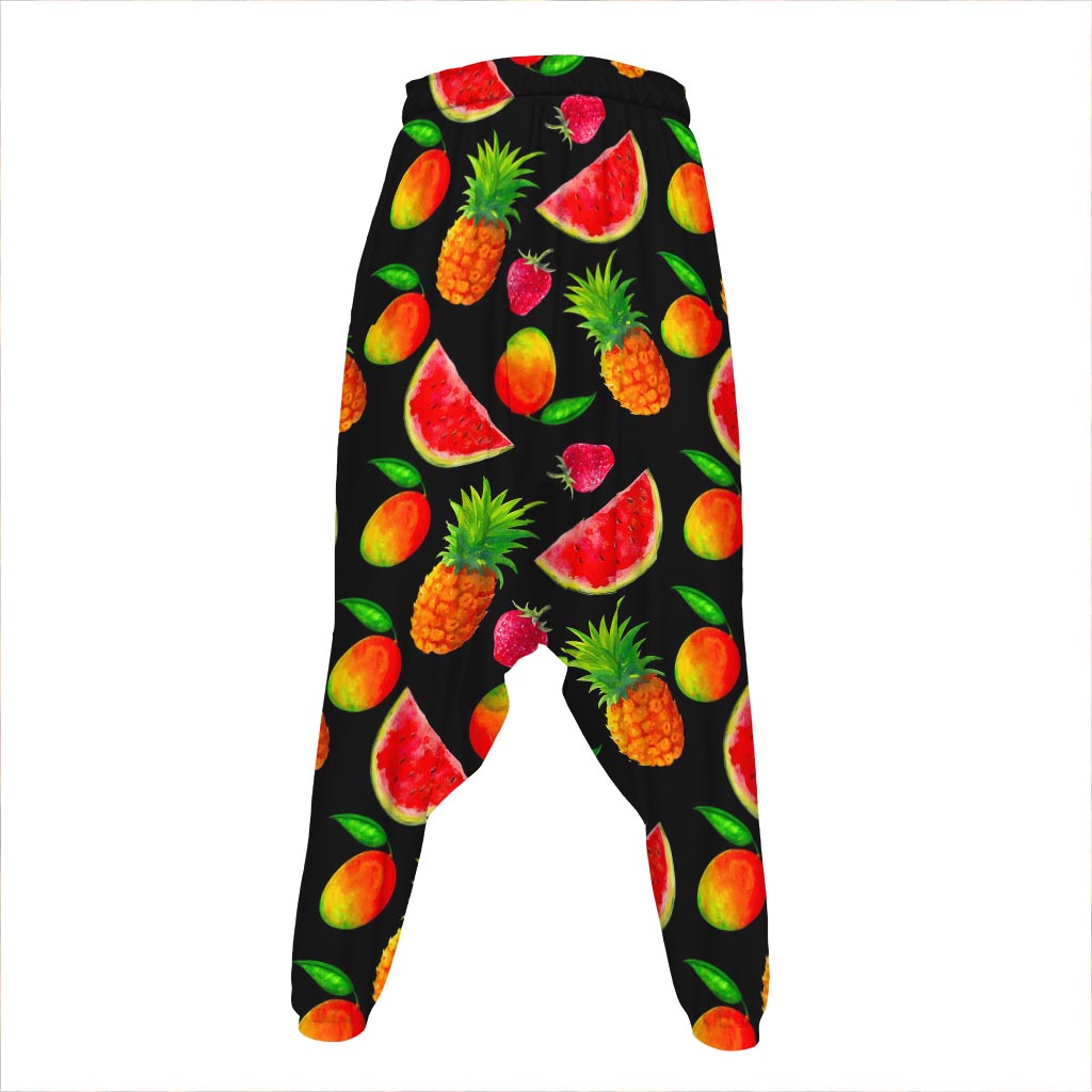 Mix Fruit Pineapple Pattern Print Hammer Pants