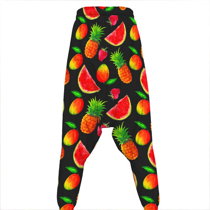 Mix Fruit Pineapple Pattern Print Hammer Pants