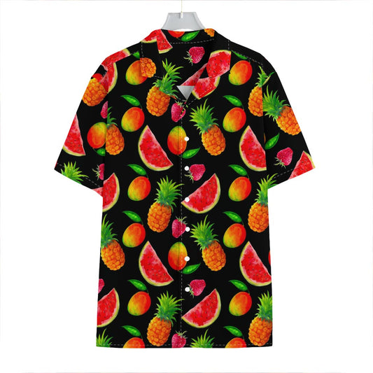 Mix Fruit Pineapple Pattern Print Hawaiian Shirt