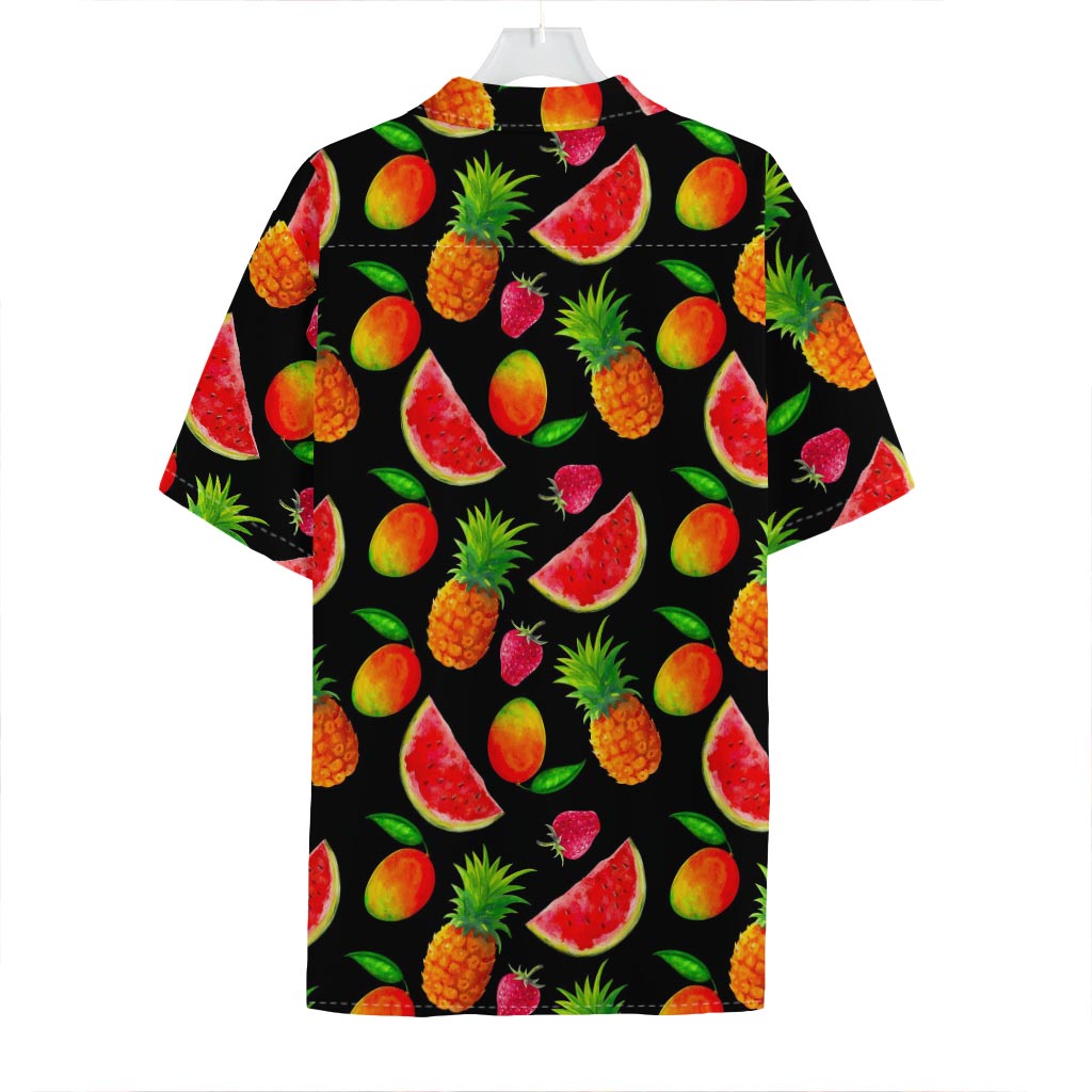 Mix Fruit Pineapple Pattern Print Hawaiian Shirt