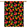 Mix Fruit Pineapple Pattern Print House Flag