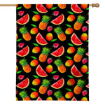 Mix Fruit Pineapple Pattern Print House Flag