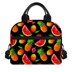 Mix Fruit Pineapple Pattern Print Insulated Lunch Bag