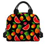 Mix Fruit Pineapple Pattern Print Insulated Lunch Bag