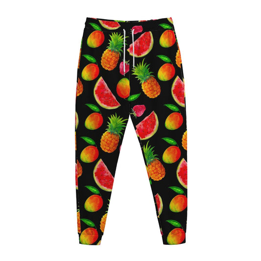 Mix Fruit Pineapple Pattern Print Jogger Pants
