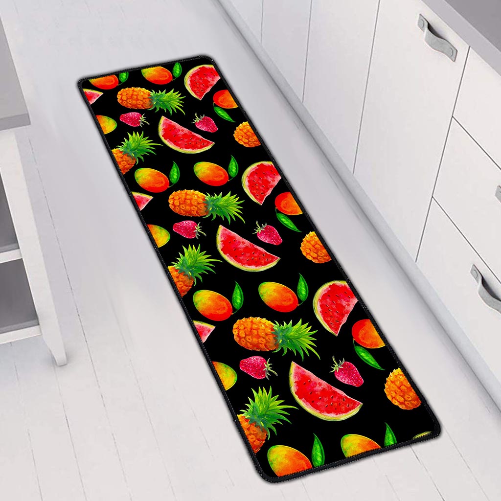 Mix Fruit Pineapple Pattern Print Long Kitchen Mat