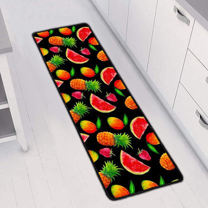 Mix Fruit Pineapple Pattern Print Long Kitchen Mat