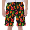 Mix Fruit Pineapple Pattern Print Men's Beach Shorts