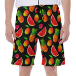 Mix Fruit Pineapple Pattern Print Men's Beach Shorts