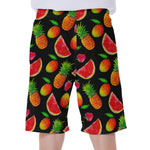 Mix Fruit Pineapple Pattern Print Men's Beach Shorts