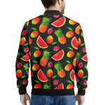 Mix Fruit Pineapple Pattern Print Men's Bomber Jacket