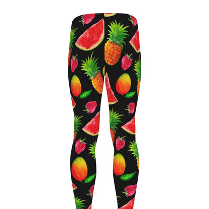 Mix Fruit Pineapple Pattern Print Men's leggings