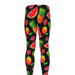 Mix Fruit Pineapple Pattern Print Men's leggings