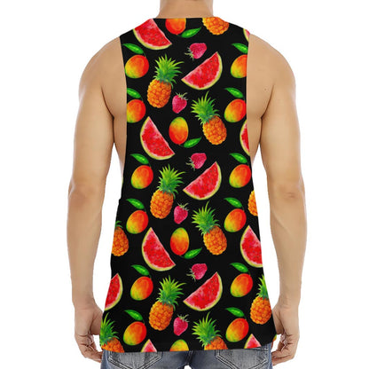 Mix Fruit Pineapple Pattern Print Men's Muscle Tank Top