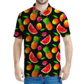 Mix Fruit Pineapple Pattern Print Men's Polo Shirt