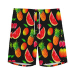 Mix Fruit Pineapple Pattern Print Men's Sports Shorts