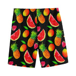 Mix Fruit Pineapple Pattern Print Men's Sports Shorts