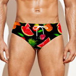 Mix Fruit Pineapple Pattern Print Men's Swim Briefs