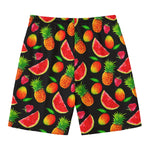 Mix Fruit Pineapple Pattern Print Men's Swim Trunks