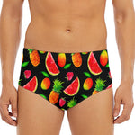 Mix Fruit Pineapple Pattern Print Men's Triangle Swim Briefs