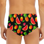 Mix Fruit Pineapple Pattern Print Men's Triangle Swim Briefs