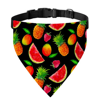 Mix Fruit Pineapple Pattern Print Over The Collar Dog Bandana