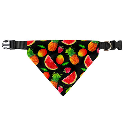 Mix Fruit Pineapple Pattern Print Over The Collar Dog Bandana