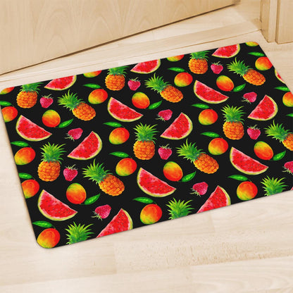 Mix Fruit Pineapple Pattern Print Polyester Doormat