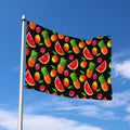 Mix Fruit Pineapple Pattern Print Polyester Flag