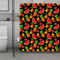 Mix Fruit Pineapple Pattern Print Polyester Shower Curtain