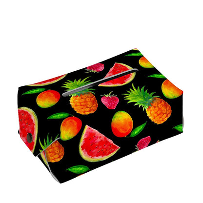 Mix Fruit Pineapple Pattern Print Rectangle Tissue Box Cover