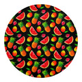 Mix Fruit Pineapple Pattern Print Round Blanket