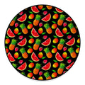 Mix Fruit Pineapple Pattern Print Round Floor Mat