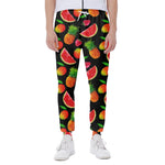 Mix Fruit Pineapple Pattern Print Scuba Joggers