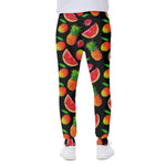 Mix Fruit Pineapple Pattern Print Scuba Joggers