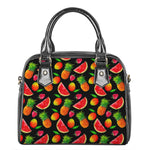 Mix Fruit Pineapple Pattern Print Shoulder Handbag