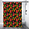 Mix Fruit Pineapple Pattern Print Shower Curtain