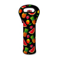 Mix Fruit Pineapple Pattern Print Single Neoprene Wine Tote