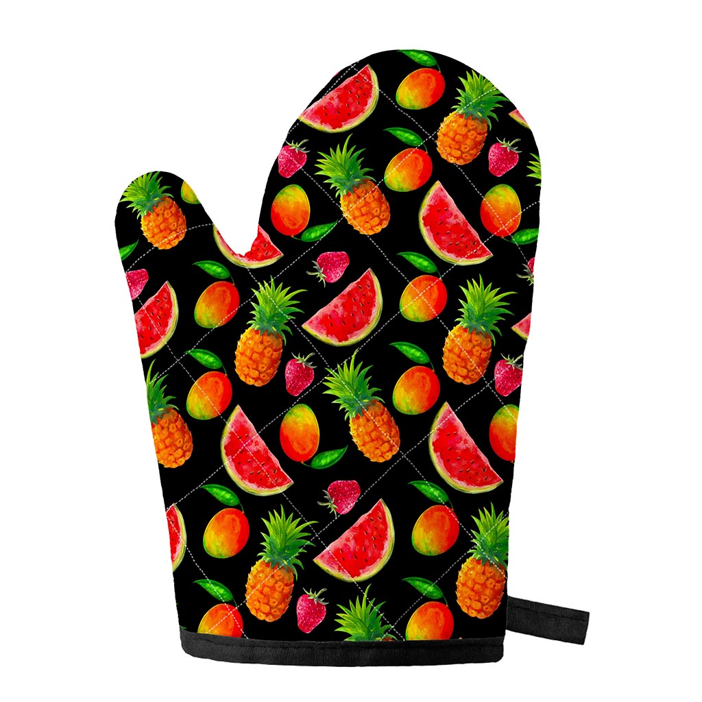 Mix Fruit Pineapple Pattern Print Single Oven Mitt