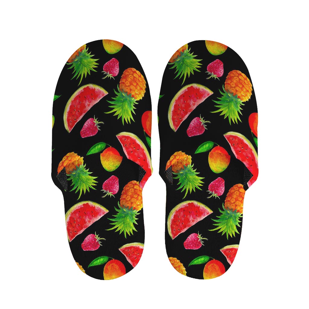Mix Fruit Pineapple Pattern Print Slippers