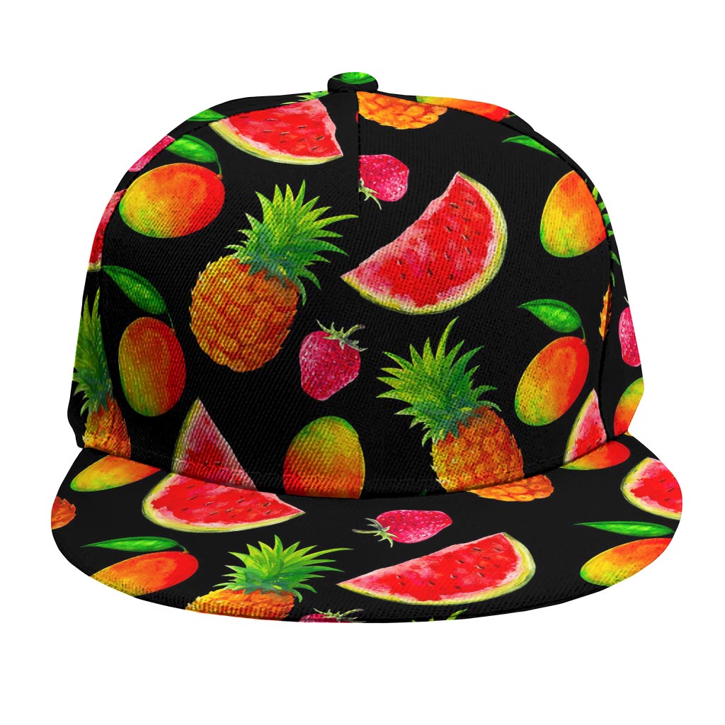 Mix Fruit Pineapple Pattern Print Snapback Cap
