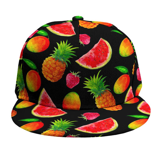 Mix Fruit Pineapple Pattern Print Snapback Cap